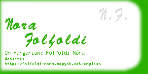 nora folfoldi business card